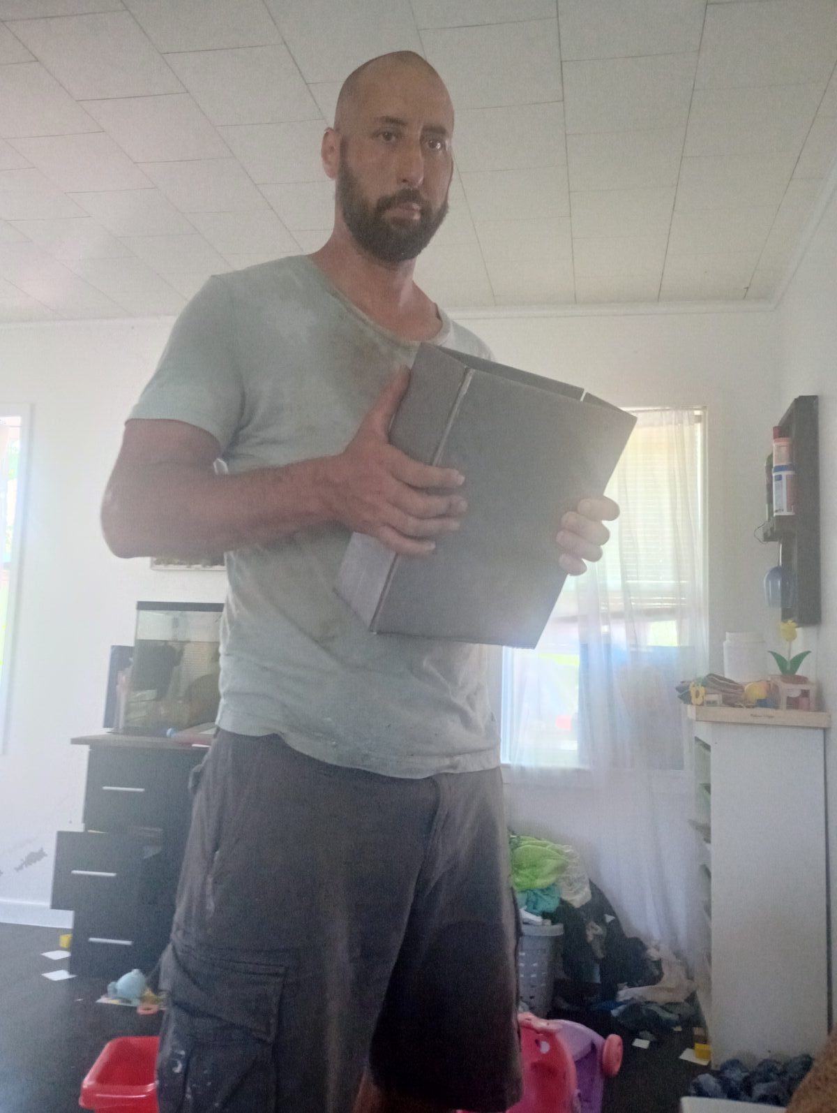 Holding the first welded box