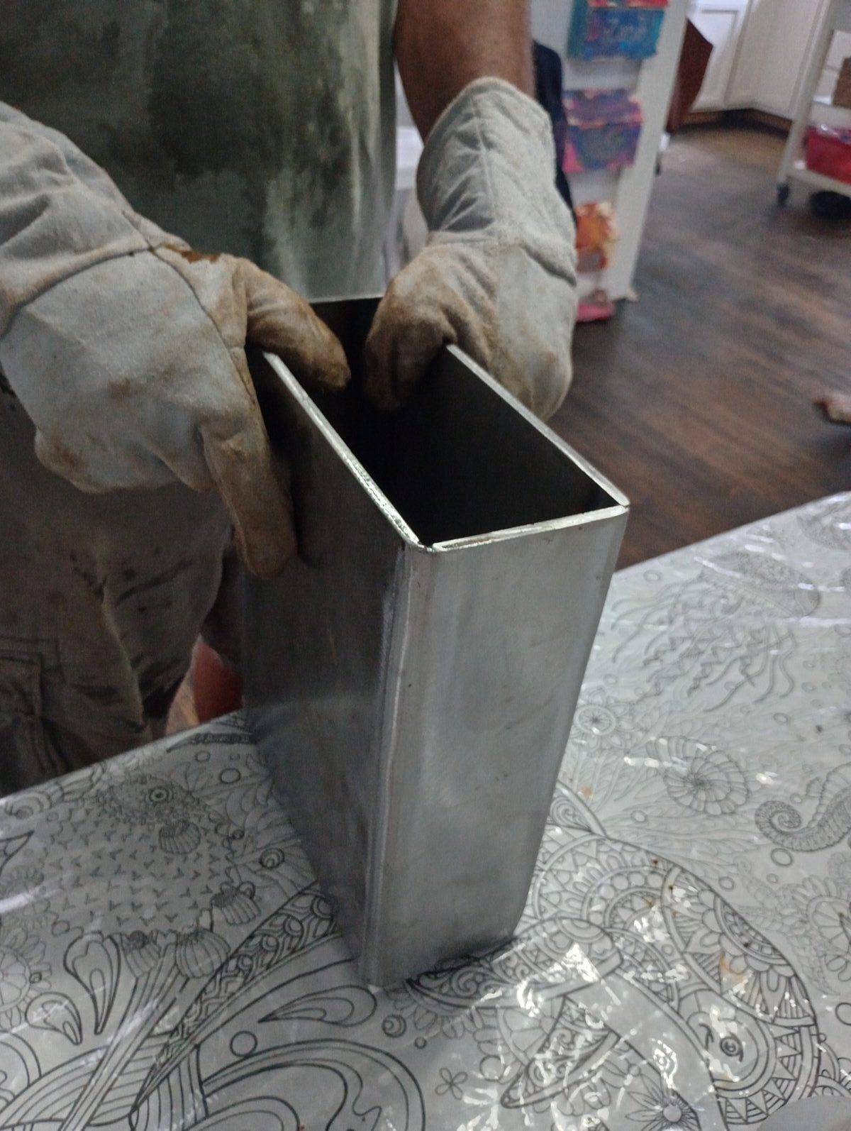 Welded tube close-up