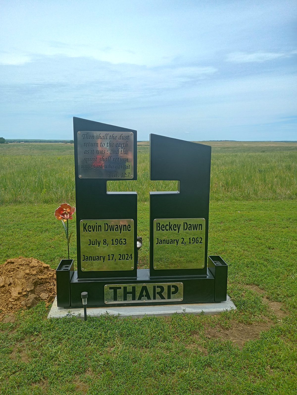 Installed at the cemetery