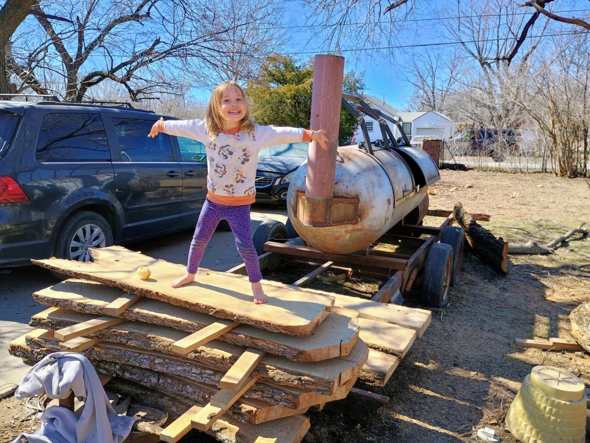Standing on our little slab pile