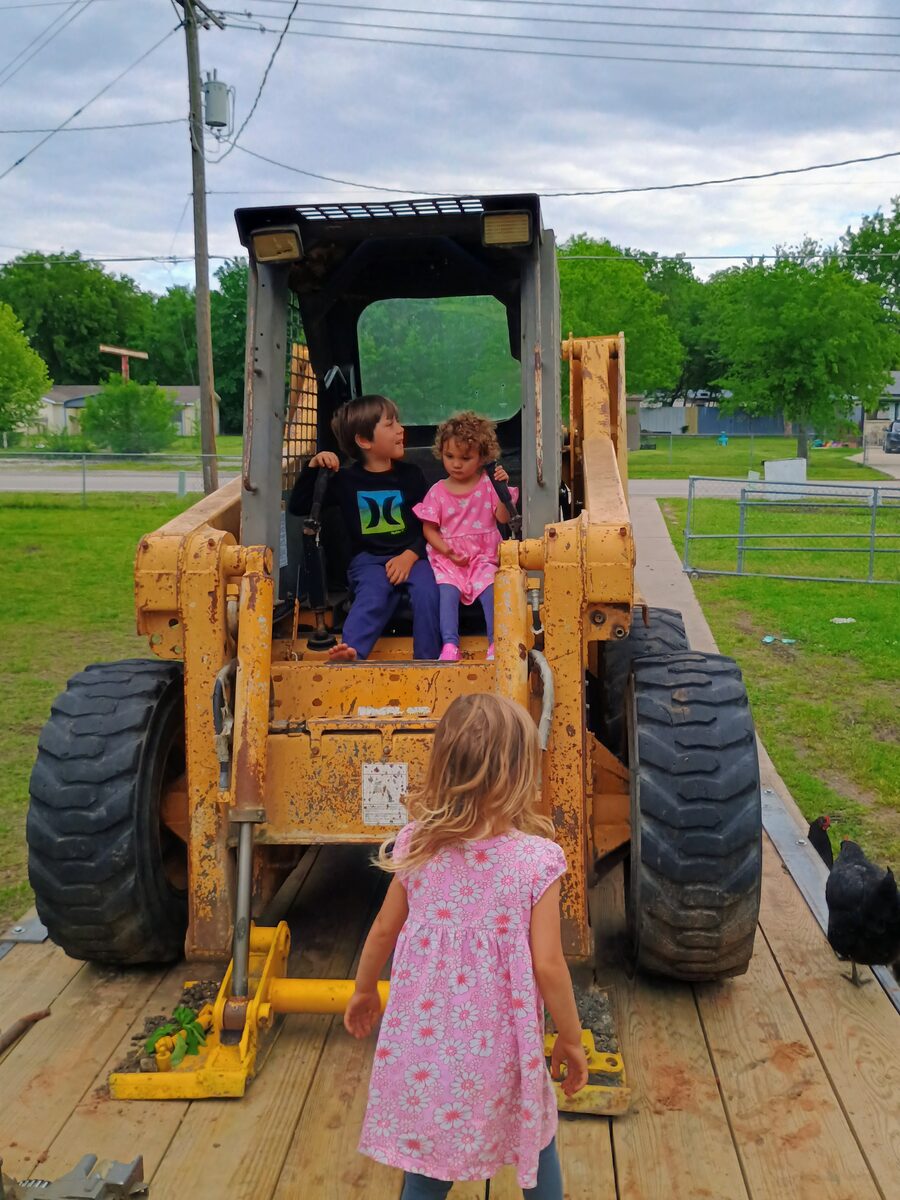 All three kids claimed the cab immediately